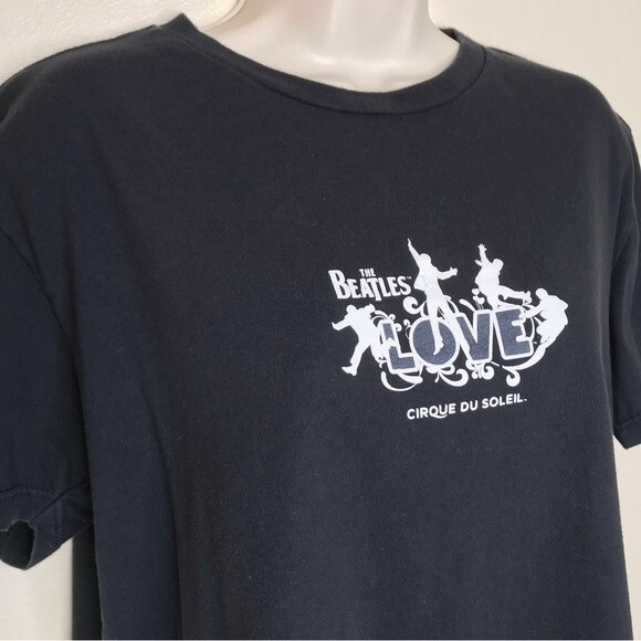 Cirque Du Soleil Beatles Love Black Short Sleeve Crew Neck T Shirt Women Medium - Picture 2 of 14